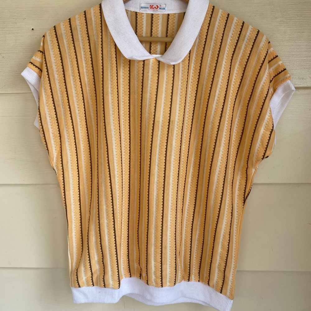 Vintage 80s striped polo size medium